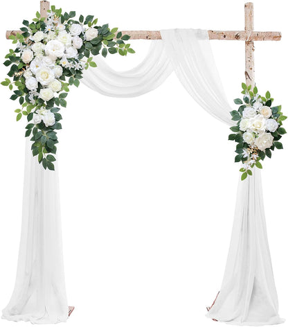 Wedding Arch Flowers Kit,Artificial Flower Arch Decor,2pcs Artificial Flower Arrangement for Wedding Decor Reception Backdrop Floral Decorations (Yellow&Sunflower)