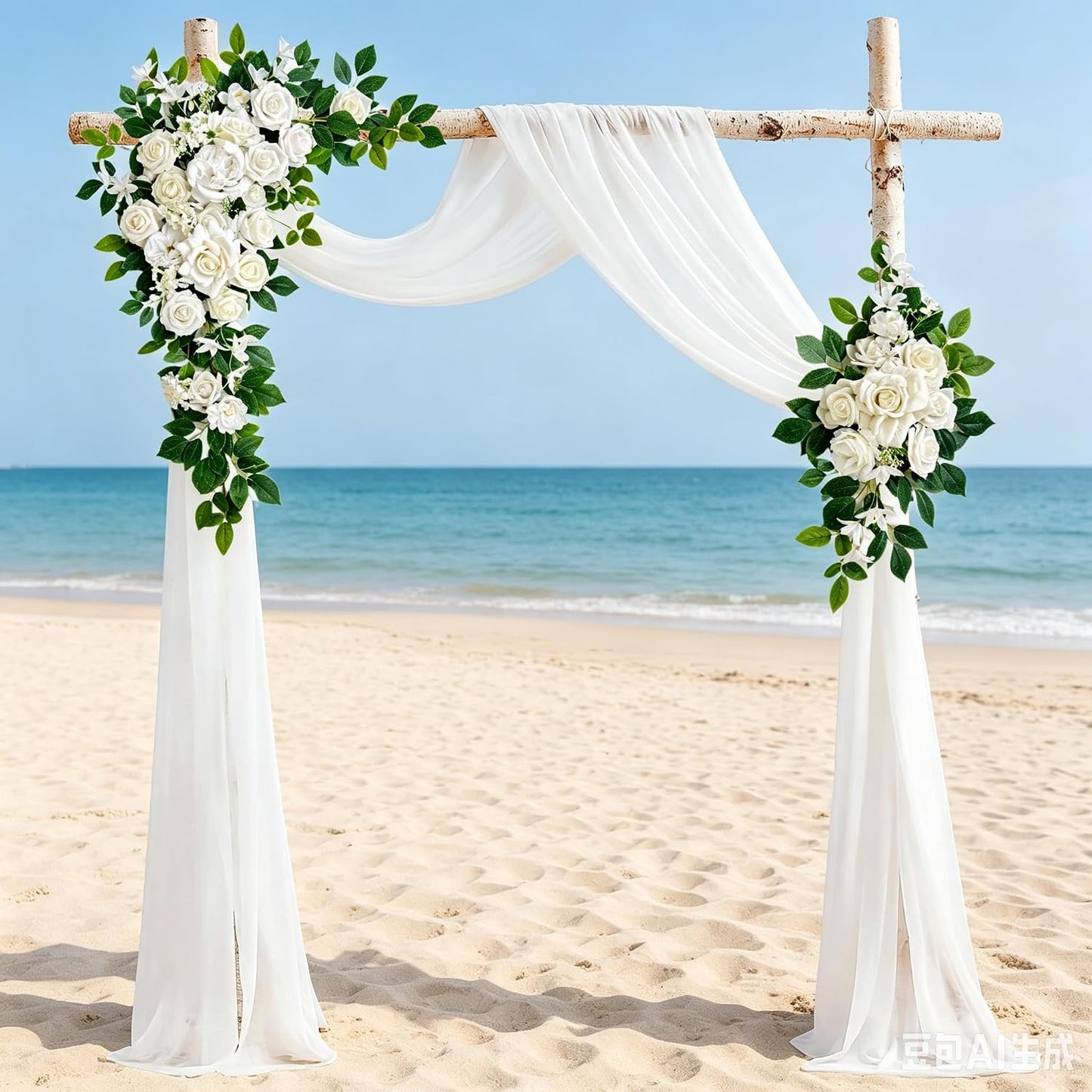 Wedding Arch Flowers Kit,Artificial Flower Arch Decor,2pcs Artificial Flower Arrangement for Wedding Decor Reception Backdrop Floral Decorations (Yellow&Sunflower)