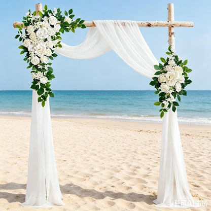 Wedding Arch Flowers Kit,Artificial Flower Arch Decor,2pcs Artificial Flower Arrangement for Wedding Decor Reception Backdrop Floral Decorations (Yellow&Sunflower)
