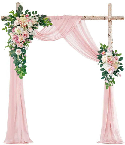Wedding Arch Flowers Kit,Artificial Flower Arch Decor,2pcs Artificial Flower Arrangement for Wedding Decor Reception Backdrop Floral Decorations (Yellow&Sunflower)