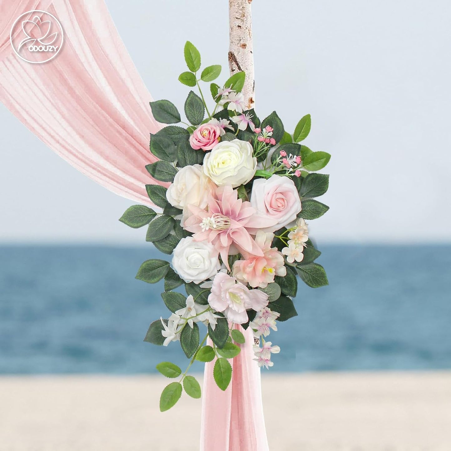 Wedding Arch Flowers Kit,Artificial Flower Arch Decor,2pcs Artificial Flower Arrangement for Wedding Decor Reception Backdrop Floral Decorations (Yellow&Sunflower)