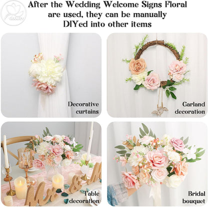 Wedding Arch Flowers Kit,Artificial Flower Arch Decor,2pcs Artificial Flower Arrangement for Wedding Decor Reception Backdrop Floral Decorations (Yellow&Sunflower)