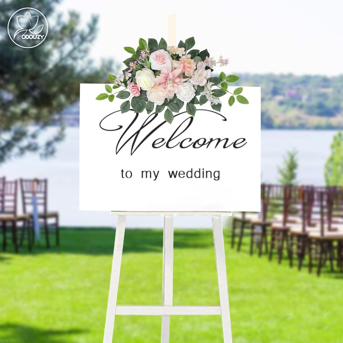 Wedding Arch Flowers Kit,Artificial Flower Arch Decor,2pcs Artificial Flower Arrangement for Wedding Decor Reception Backdrop Floral Decorations (Yellow&Sunflower)