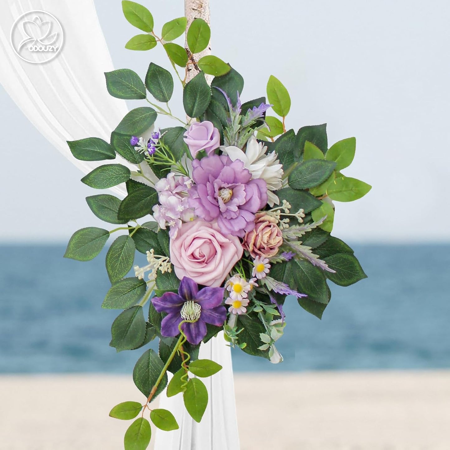 Wedding Arch Flowers Kit,Artificial Flower Arch Decor,2pcs Artificial Flower Arrangement for Wedding Decor Reception Backdrop Floral Decorations (Yellow&Sunflower)