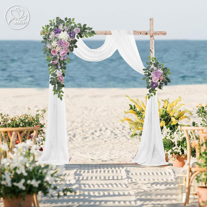 Wedding Arch Flowers Kit,Artificial Flower Arch Decor,2pcs Artificial Flower Arrangement for Wedding Decor Reception Backdrop Floral Decorations (Yellow&Sunflower)