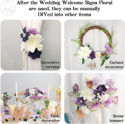 Wedding Arch Flowers Kit,Artificial Flower Arch Decor,2pcs Artificial Flower Arrangement for Wedding Decor Reception Backdrop Floral Decorations (Yellow&Sunflower)