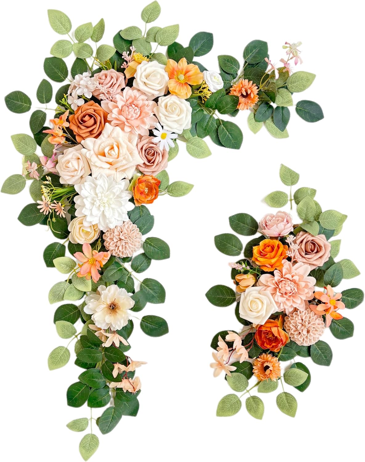 Wedding Arch Flowers Kit,Artificial Flower Arch Decor,2pcs Artificial Flower Arrangement for Wedding Decor Reception Backdrop Floral Decorations (Yellow&Sunflower)