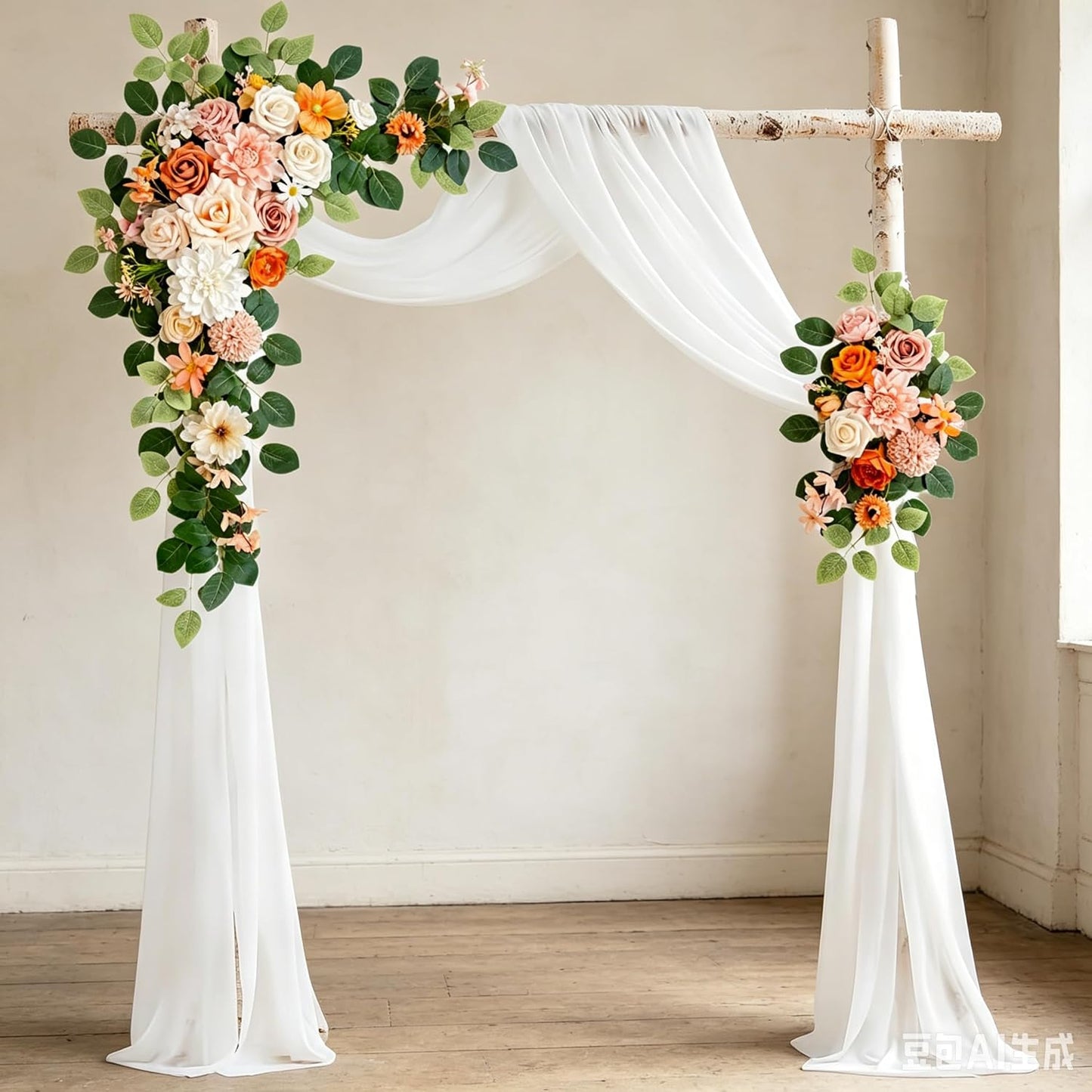 Wedding Arch Flowers Kit,Artificial Flower Arch Decor,2pcs Artificial Flower Arrangement for Wedding Decor Reception Backdrop Floral Decorations (Yellow&Sunflower)