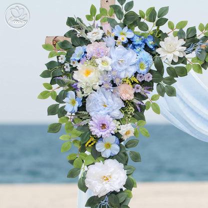 Wedding Arch Flowers Kit,Artificial Flower Arch Decor,2pcs Artificial Flower Arrangement for Wedding Decor Reception Backdrop Floral Decorations (Yellow&Sunflower)