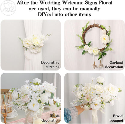 Wedding Arch Flowers Kit,Artificial Flower Arch Decor,2pcs Artificial Flower Arrangement for Wedding Decor Reception Backdrop Floral Decorations (Yellow&Sunflower)