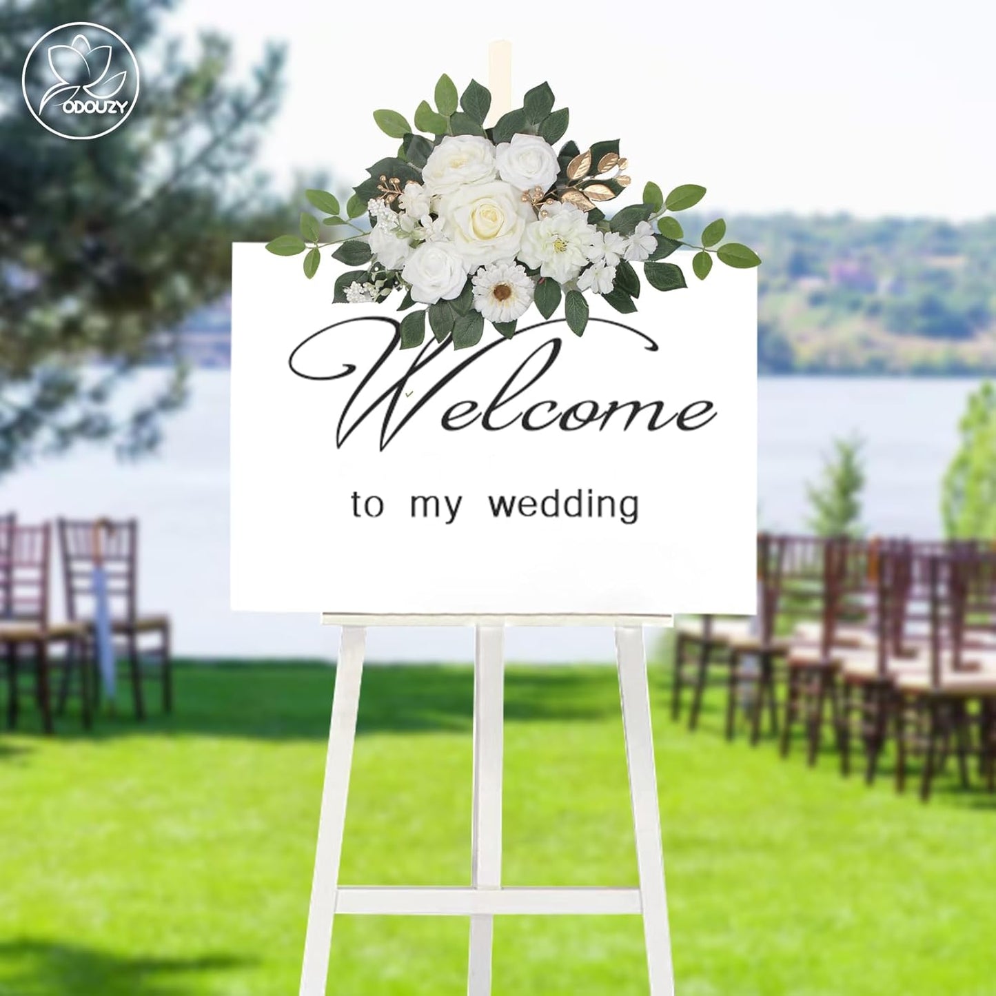 Wedding Arch Flowers Kit,Artificial Flower Arch Decor,2pcs Artificial Flower Arrangement for Wedding Decor Reception Backdrop Floral Decorations (Yellow&Sunflower)