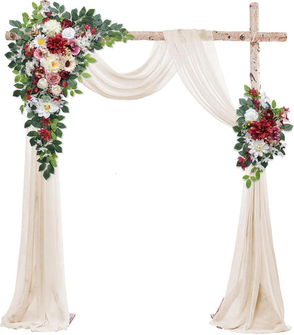 Wedding Arch Flowers Kit,Artificial Flower Arch Decor,2pcs Artificial Flower Arrangement for Wedding Decor Reception Backdrop Floral Decorations (Yellow&Sunflower)