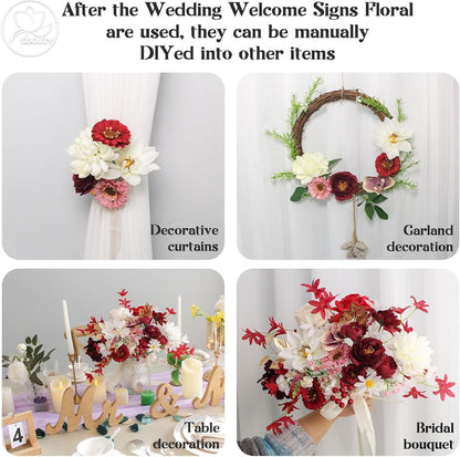 Wedding Arch Flowers Kit,Artificial Flower Arch Decor,2pcs Artificial Flower Arrangement for Wedding Decor Reception Backdrop Floral Decorations (Yellow&Sunflower)