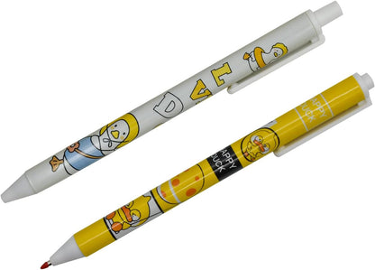 12 Pcs Cute Little Yellow Duck Pens Cartoon Animal Pens Black Ink | Novelty Kawaii Animal Gel Pen Retractable Writing Pen For School Office Party Birthday Gifts Stationary Supplies
