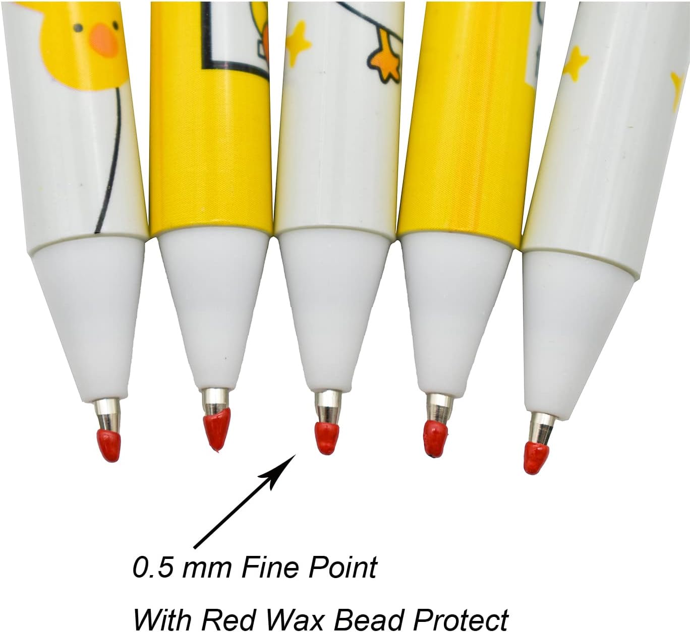 12 Pcs Cute Little Yellow Duck Pens Cartoon Animal Pens Black Ink | Novelty Kawaii Animal Gel Pen Retractable Writing Pen For School Office Party Birthday Gifts Stationary Supplies