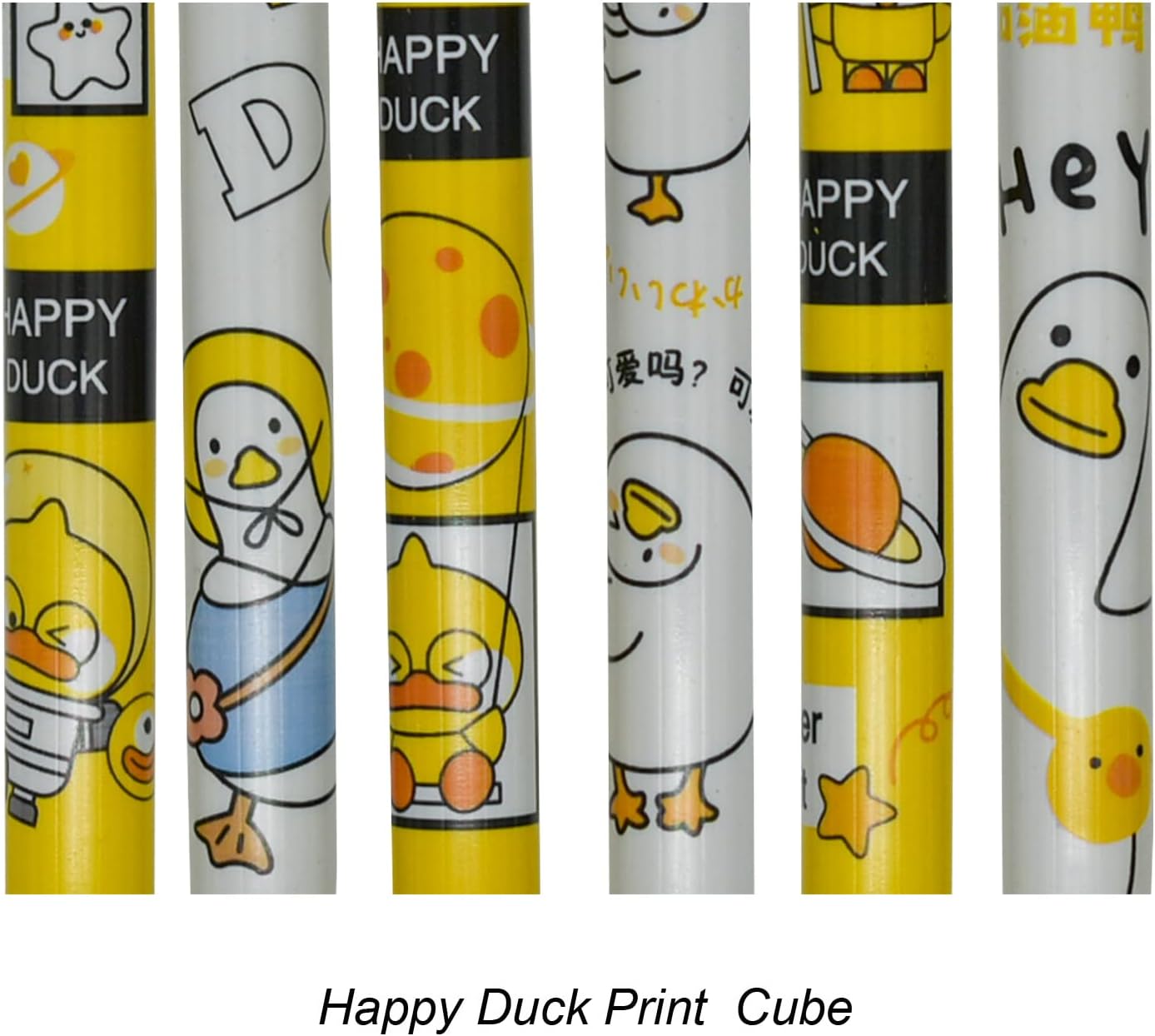 12 Pcs Cute Little Yellow Duck Pens Cartoon Animal Pens Black Ink | Novelty Kawaii Animal Gel Pen Retractable Writing Pen For School Office Party Birthday Gifts Stationary Supplies