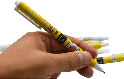 12 Pcs Cute Little Yellow Duck Pens Cartoon Animal Pens Black Ink | Novelty Kawaii Animal Gel Pen Retractable Writing Pen For School Office Party Birthday Gifts Stationary Supplies