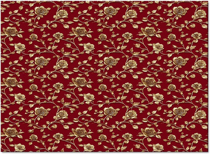 Christmas Floral Red Area Rug for Living Room 2x3 Modern Rug Washable Abstract Area Rug Large Non Slip Winter Xmas Yellow Flowers Floor Carpet Mat Soft Indoor Rug for Bedroom Nursery Office