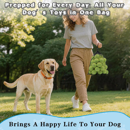 Dog Balls, Tennis Balls for Dogs,Colorful Easy Catching Pet Playing Ball (Yellow, 16 Pack)