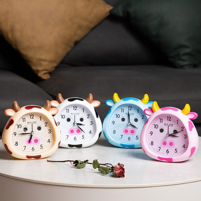 Kids Alarm Clock Cow Alarm Clock for Kids Bedroom, No Battery, Cute Bedside Clock Children's Sleep Trainier, Wake Up for Boys Girls Birthday Gifts (Yellow)