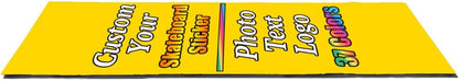 Personalized Skateboard Stickers, Add Picture Logo Text, Custom Fashion Skateboard Sticker for Scooter Longboard, Gifts for Dad Brothers, Yellow, 9"x31"