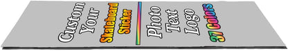 Personalized Skateboard Stickers, Add Picture Logo Text, Custom Fashion Skateboard Sticker for Scooter Longboard, Gifts for Dad Brothers, Yellow, 9"x31"