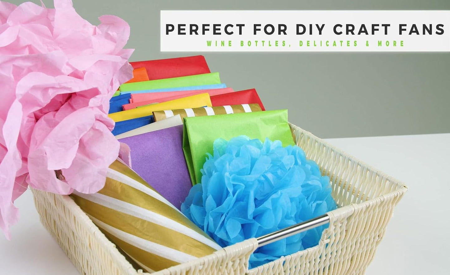 ® | Gift Wrap Tissue Paper | Size: 15"x20" | 100 Sheet | Acid Free Bulk Tissue Paper | (Yellow)