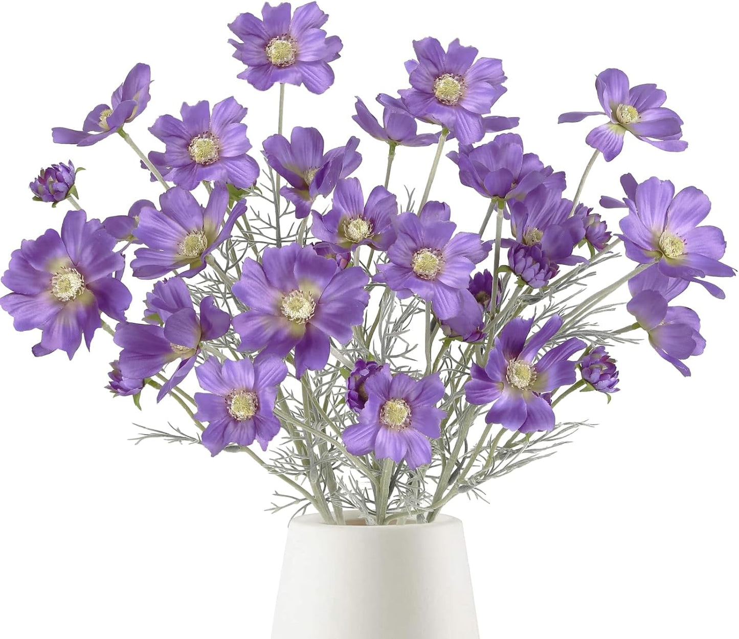 Daisy Flowers Artificial,6PCS Yellow Silk Flowers 24'' Artificial Wildflower Faux Cosmos Flower Stems for Wedding Party Kitchens Home Decoration(Yellow)