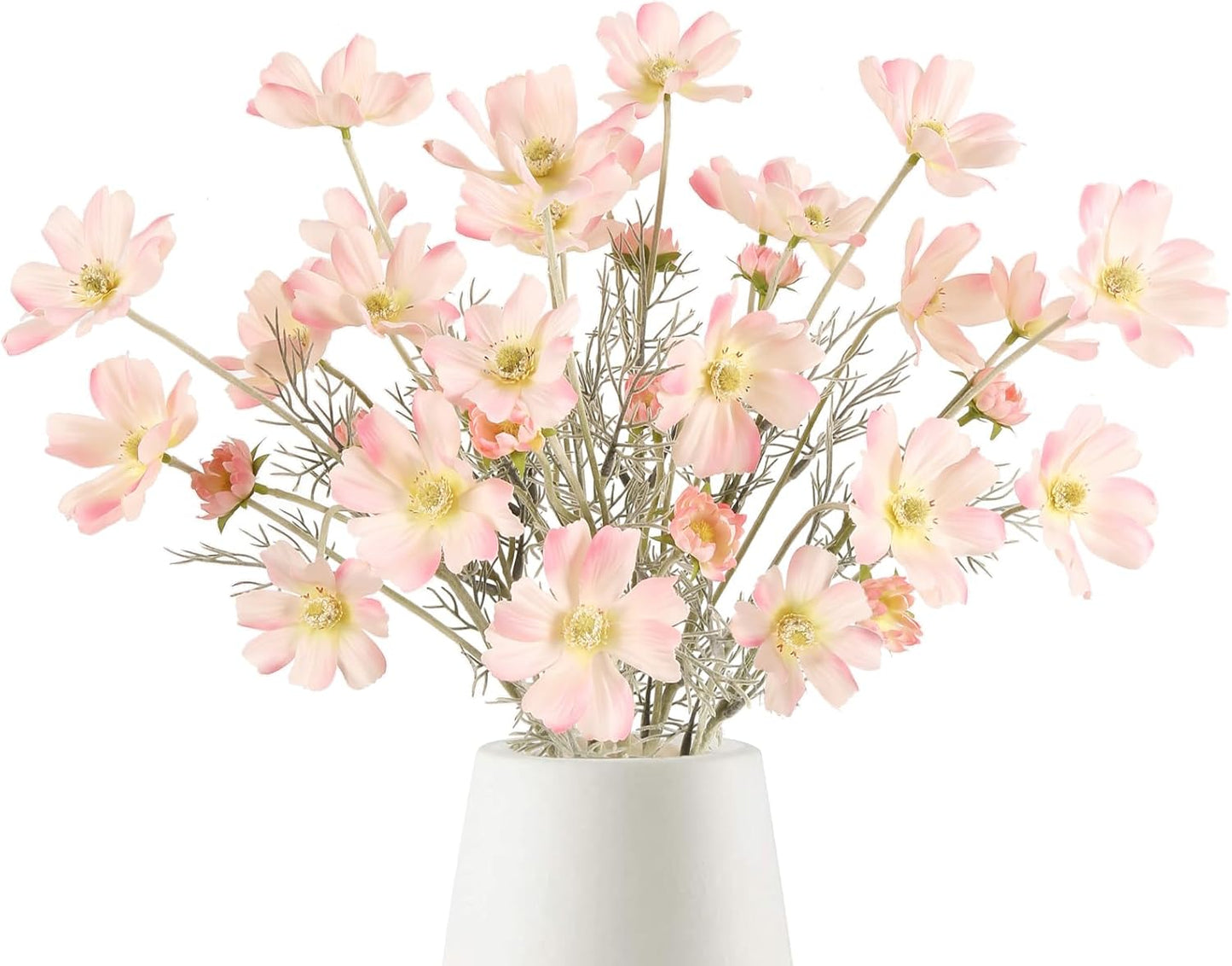 Daisy Flowers Artificial,6PCS Yellow Silk Flowers 24'' Artificial Wildflower Faux Cosmos Flower Stems for Wedding Party Kitchens Home Decoration(Yellow)