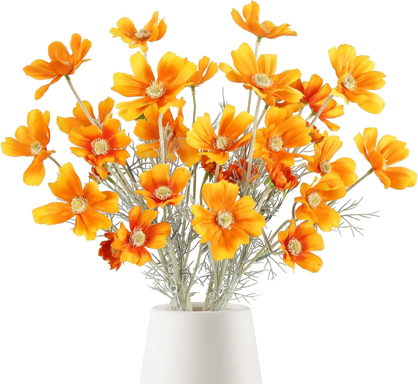 Daisy Flowers Artificial,6PCS Yellow Silk Flowers 24'' Artificial Wildflower Faux Cosmos Flower Stems for Wedding Party Kitchens Home Decoration(Yellow)