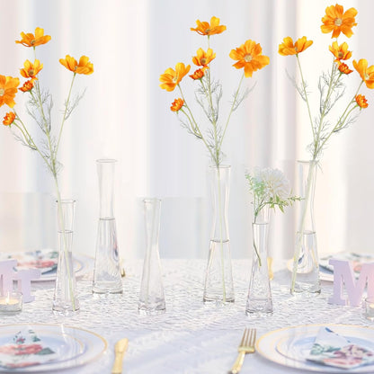 Daisy Flowers Artificial,6PCS Yellow Silk Flowers 24'' Artificial Wildflower Faux Cosmos Flower Stems for Wedding Party Kitchens Home Decoration(Yellow)