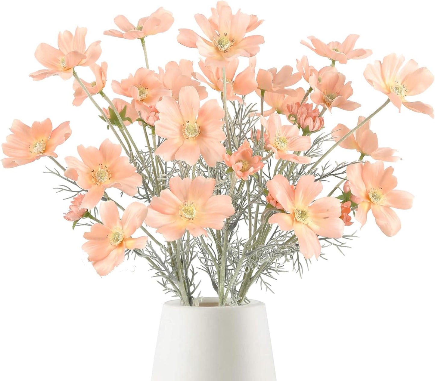 Daisy Flowers Artificial,6PCS Yellow Silk Flowers 24'' Artificial Wildflower Faux Cosmos Flower Stems for Wedding Party Kitchens Home Decoration(Yellow)
