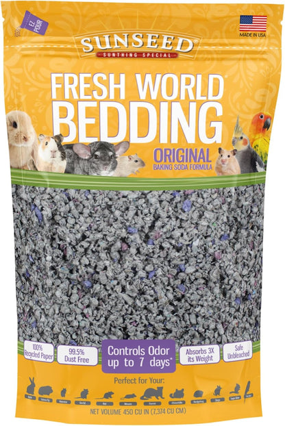 18220 Fresh World Bedding for Small Animals, Original Gray - 450 Cubic Inch