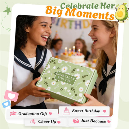 Sunshine Birthday Gifts for Women, Teen Girl Gifts Trendy Stuff | Teenage Girl Gift Baskets, Cheer Up Set, Pick Me Up Box for Woman , Daughter, Sister, Her, Best Friend