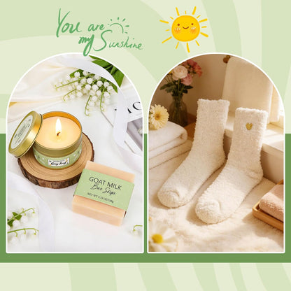 Sunshine Birthday Gifts for Women, Teen Girl Gifts Trendy Stuff | Teenage Girl Gift Baskets, Cheer Up Set, Pick Me Up Box for Woman , Daughter, Sister, Her, Best Friend
