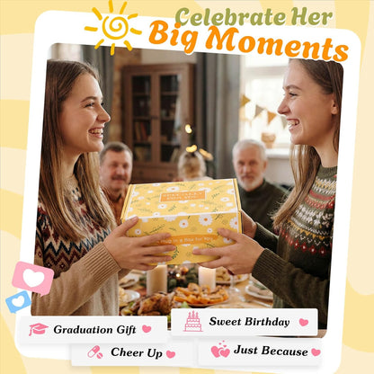 Sunshine Birthday Gifts for Women, Teen Girl Gifts Trendy Stuff | Teenage Girl Gift Baskets, Cheer Up Set, Pick Me Up Box for Woman , Daughter, Sister, Her, Best Friend