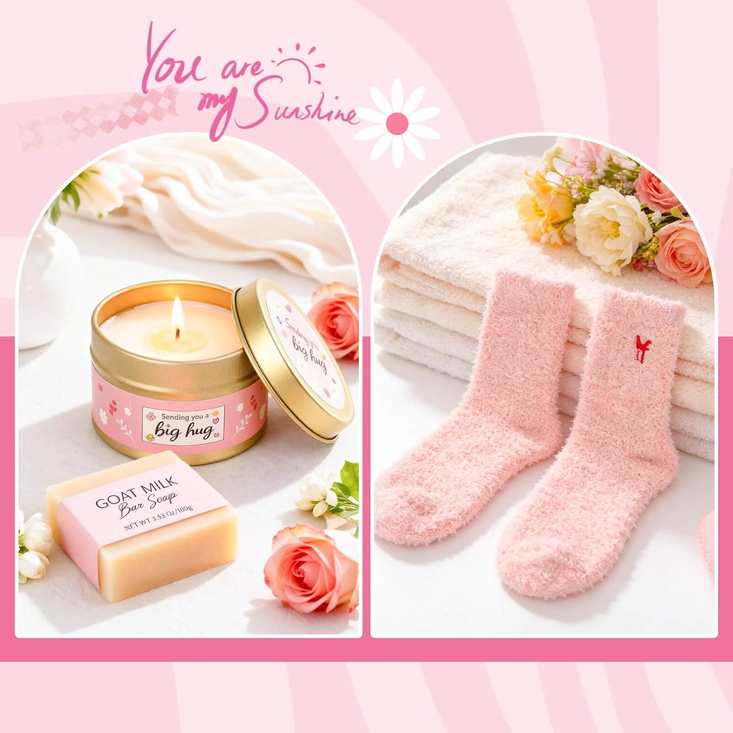 Sunshine Birthday Gifts for Women, Teen Girl Gifts Trendy Stuff | Teenage Girl Gift Baskets, Cheer Up Set, Pick Me Up Box for Woman , Daughter, Sister, Her, Best Friend