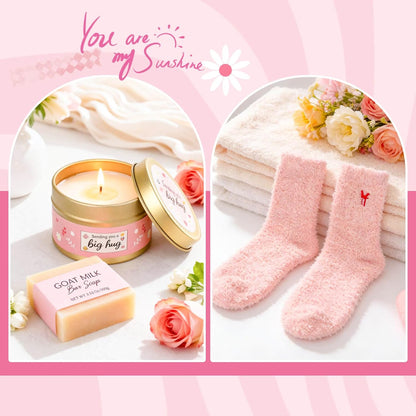 Sunshine Birthday Gifts for Women, Teen Girl Gifts Trendy Stuff | Teenage Girl Gift Baskets, Cheer Up Set, Pick Me Up Box for Woman , Daughter, Sister, Her, Best Friend