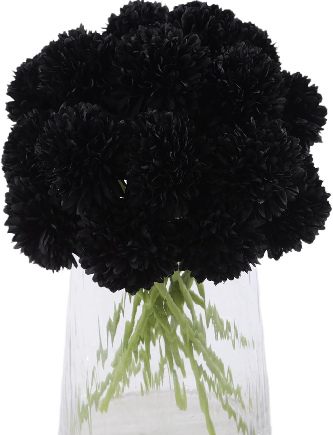 Kimura's Cabin 20pcs Fake Chrysanthemum Artificial Flowers Faux Silk Mums with Stem Balls Flowers for Vase Fillers Easter Home Table Floral Arrangements Wedding Party DIY Decoration(Yellow)