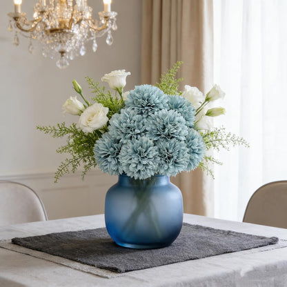 Kimura's Cabin 20pcs Fake Chrysanthemum Artificial Flowers Faux Silk Mums with Stem Balls Flowers for Vase Fillers Easter Home Table Floral Arrangements Wedding Party DIY Decoration(Yellow)