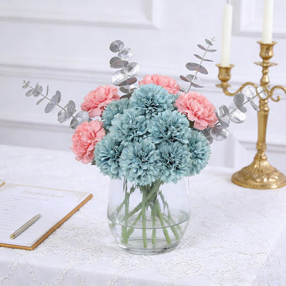 Kimura's Cabin 20pcs Fake Chrysanthemum Artificial Flowers Faux Silk Mums with Stem Balls Flowers for Vase Fillers Easter Home Table Floral Arrangements Wedding Party DIY Decoration(Yellow)