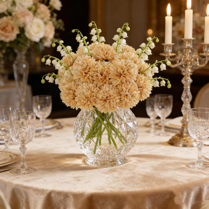 Kimura's Cabin 20pcs Fake Chrysanthemum Artificial Flowers Faux Silk Mums with Stem Balls Flowers for Vase Fillers Easter Home Table Floral Arrangements Wedding Party DIY Decoration(Yellow)
