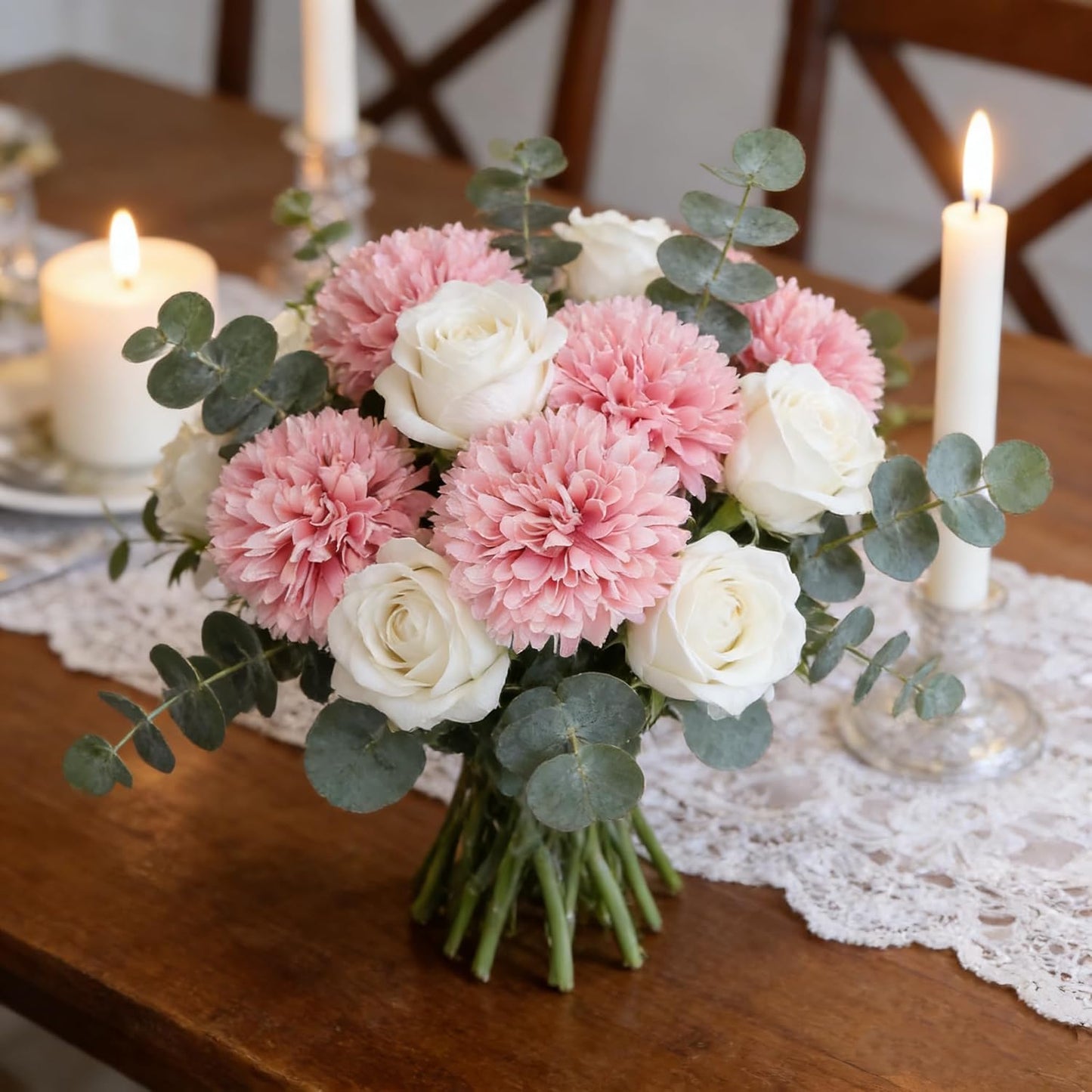 Kimura's Cabin 20pcs Fake Chrysanthemum Artificial Flowers Faux Silk Mums with Stem Balls Flowers for Vase Fillers Easter Home Table Floral Arrangements Wedding Party DIY Decoration(Yellow)