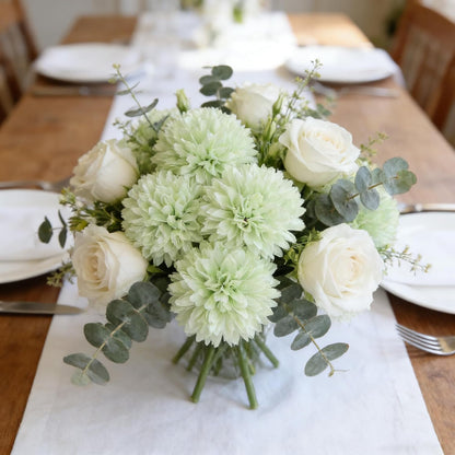 Kimura's Cabin 20pcs Fake Chrysanthemum Artificial Flowers Faux Silk Mums with Stem Balls Flowers for Vase Fillers Easter Home Table Floral Arrangements Wedding Party DIY Decoration(Yellow)