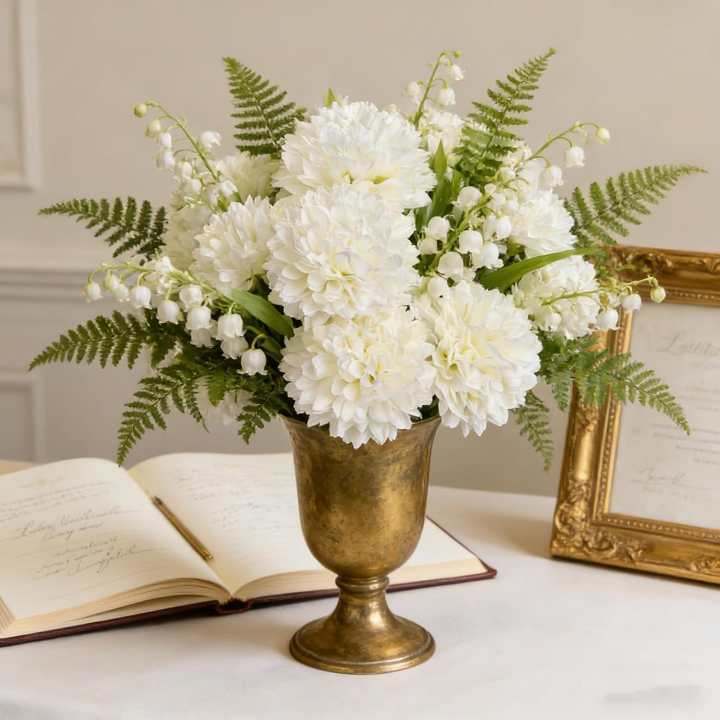 Kimura's Cabin 20pcs Fake Chrysanthemum Artificial Flowers Faux Silk Mums with Stem Balls Flowers for Vase Fillers Easter Home Table Floral Arrangements Wedding Party DIY Decoration(Yellow)