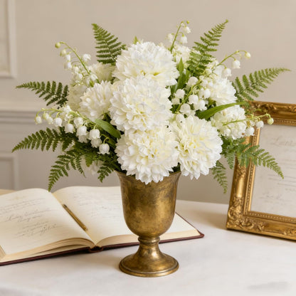 Kimura's Cabin 20pcs Fake Chrysanthemum Artificial Flowers Faux Silk Mums with Stem Balls Flowers for Vase Fillers Easter Home Table Floral Arrangements Wedding Party DIY Decoration(Yellow)