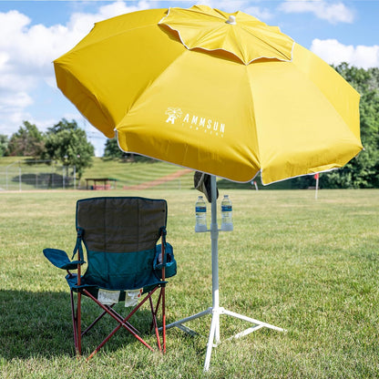 Shade Umbrella, Premium Portable Umbrella with Stand, 6.5ft Lightweight Free Standing Canopy for Sporting Games, Adjustable Instant Sun Protection and Easy to Carry, Yellow