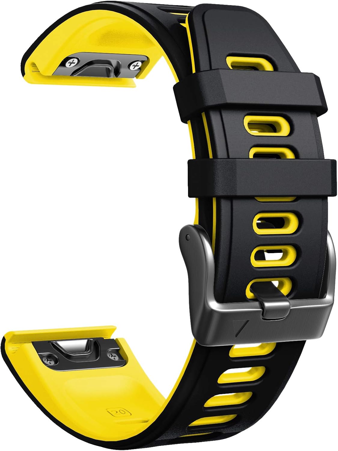 Compatible with Fenix 6S Pro watchbans for Fenix 6S/Fenix 7S/Fenix 5S/5S Plus/D2 Delta S Smartwatch (Balck-yellow)