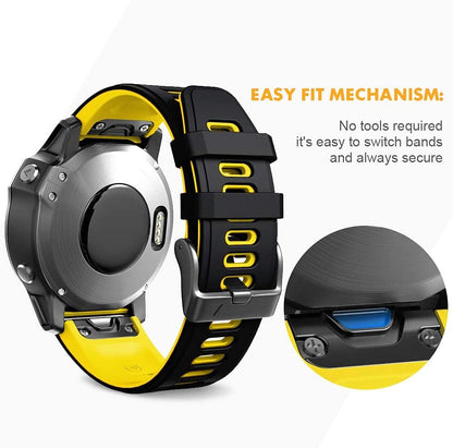 Compatible with Fenix 6S Pro watchbans for Fenix 6S/Fenix 7S/Fenix 5S/5S Plus/D2 Delta S Smartwatch (Balck-yellow)