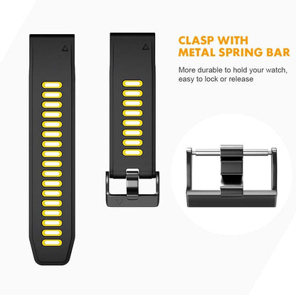 Compatible with Fenix 6S Pro watchbans for Fenix 6S/Fenix 7S/Fenix 5S/5S Plus/D2 Delta S Smartwatch (Balck-yellow)